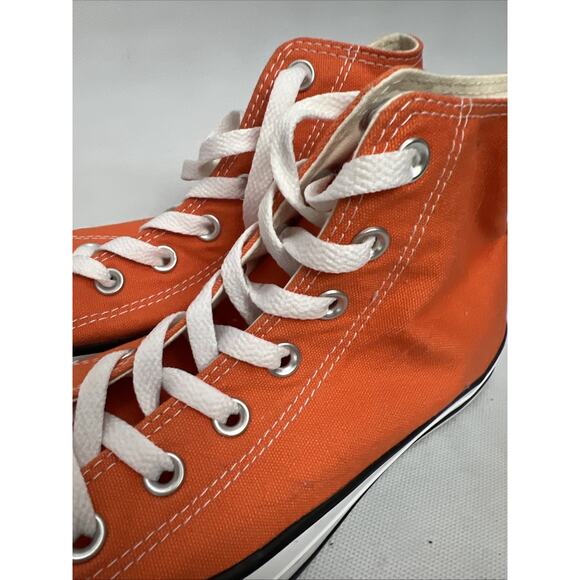 Converse Chuck Taylor All Star Womens Orange Size 8 High Top Shoes - Picture 3 of 9